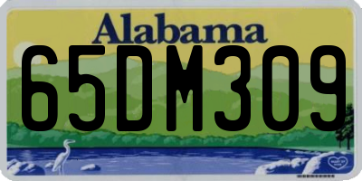 AL license plate 65DM309