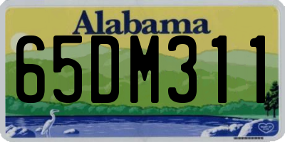 AL license plate 65DM311
