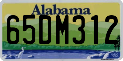 AL license plate 65DM312