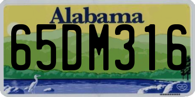AL license plate 65DM316