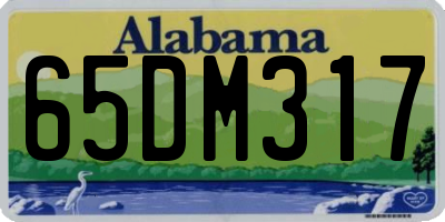 AL license plate 65DM317