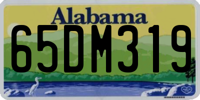 AL license plate 65DM319