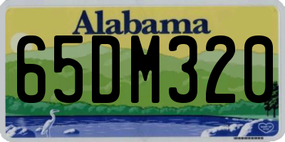AL license plate 65DM320