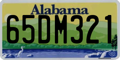 AL license plate 65DM321