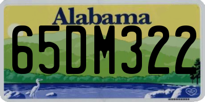 AL license plate 65DM322