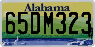 AL license plate 65DM323