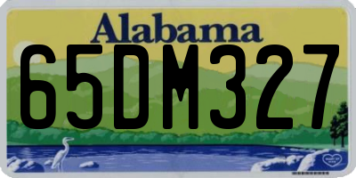 AL license plate 65DM327