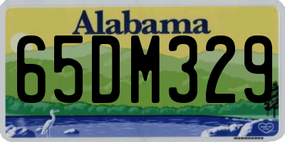 AL license plate 65DM329