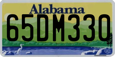 AL license plate 65DM330