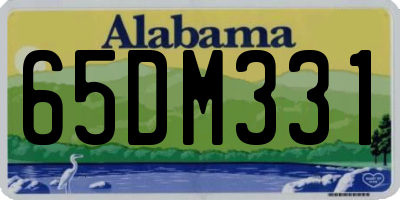 AL license plate 65DM331