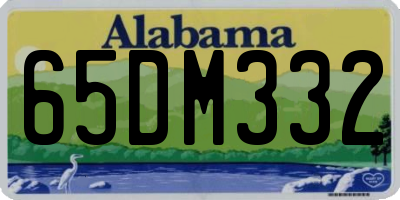AL license plate 65DM332
