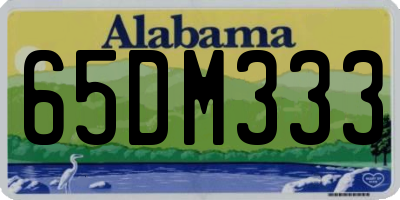AL license plate 65DM333