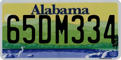 AL license plate 65DM334