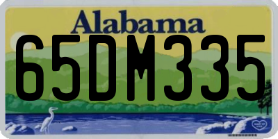 AL license plate 65DM335