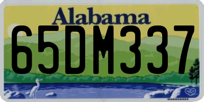 AL license plate 65DM337