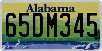 AL license plate 65DM345