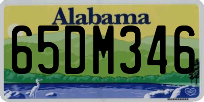 AL license plate 65DM346