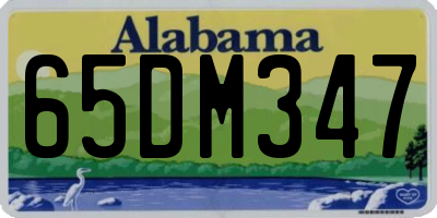 AL license plate 65DM347