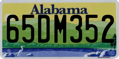 AL license plate 65DM352