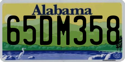 AL license plate 65DM358