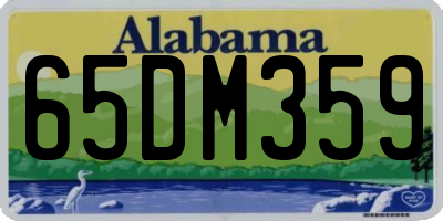 AL license plate 65DM359