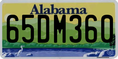 AL license plate 65DM360