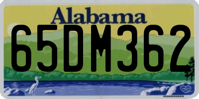 AL license plate 65DM362