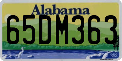 AL license plate 65DM363