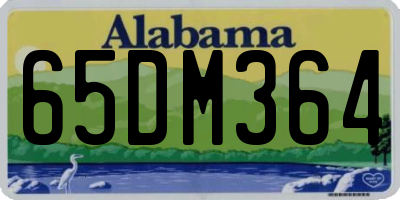AL license plate 65DM364