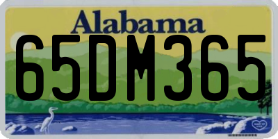 AL license plate 65DM365