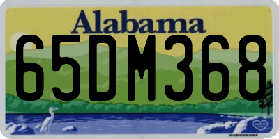 AL license plate 65DM368