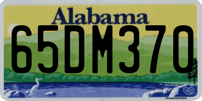 AL license plate 65DM370