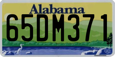 AL license plate 65DM371