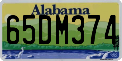 AL license plate 65DM374