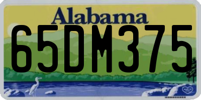 AL license plate 65DM375