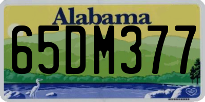 AL license plate 65DM377