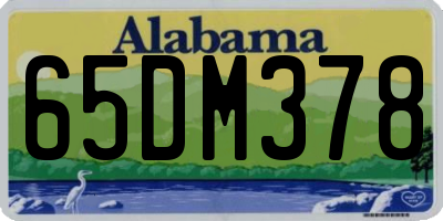 AL license plate 65DM378