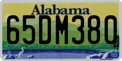 AL license plate 65DM380