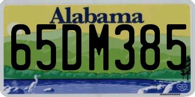 AL license plate 65DM385