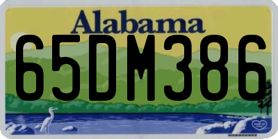 AL license plate 65DM386