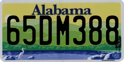 AL license plate 65DM388