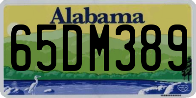 AL license plate 65DM389