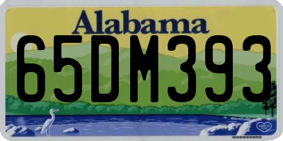 AL license plate 65DM393