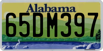 AL license plate 65DM397