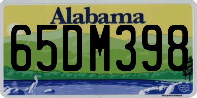 AL license plate 65DM398