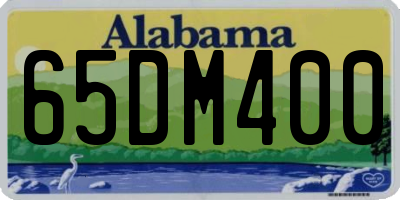 AL license plate 65DM400