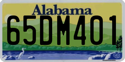 AL license plate 65DM401
