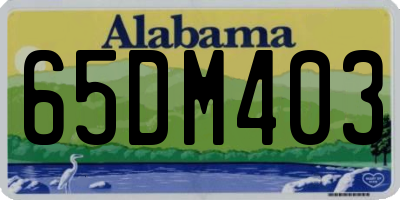 AL license plate 65DM403
