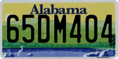 AL license plate 65DM404