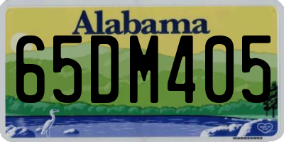 AL license plate 65DM405